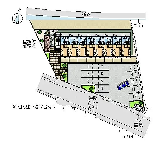 笠岡市富岡　月極駐車場（LP）